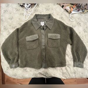 Hippie Rose Sage Green Corduroy Jacket